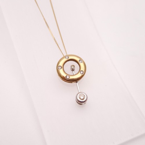 9ct yellow gold - diamond, set